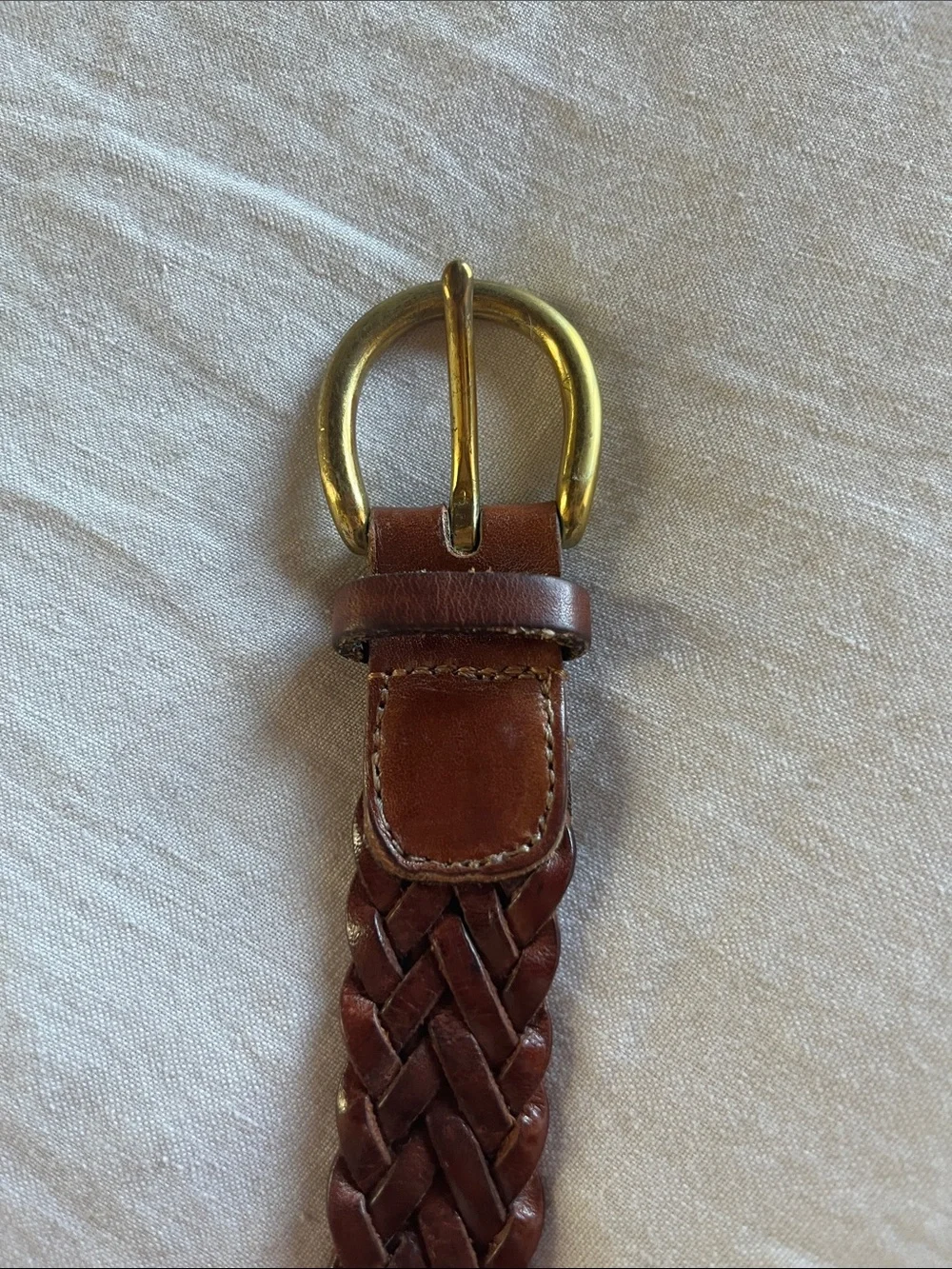 Vintage British Tan braided Coach belt
